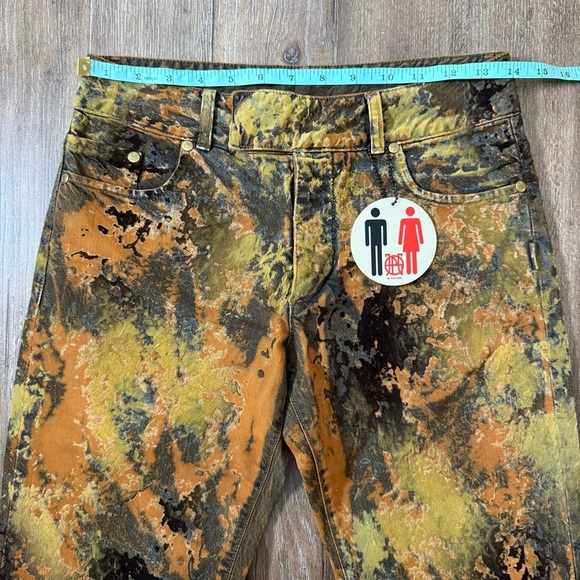 Vintage Jean Paul Gaultier Moss Camo Dead Stock Velvet Grunge Camo straight low - Picture 4 of 16